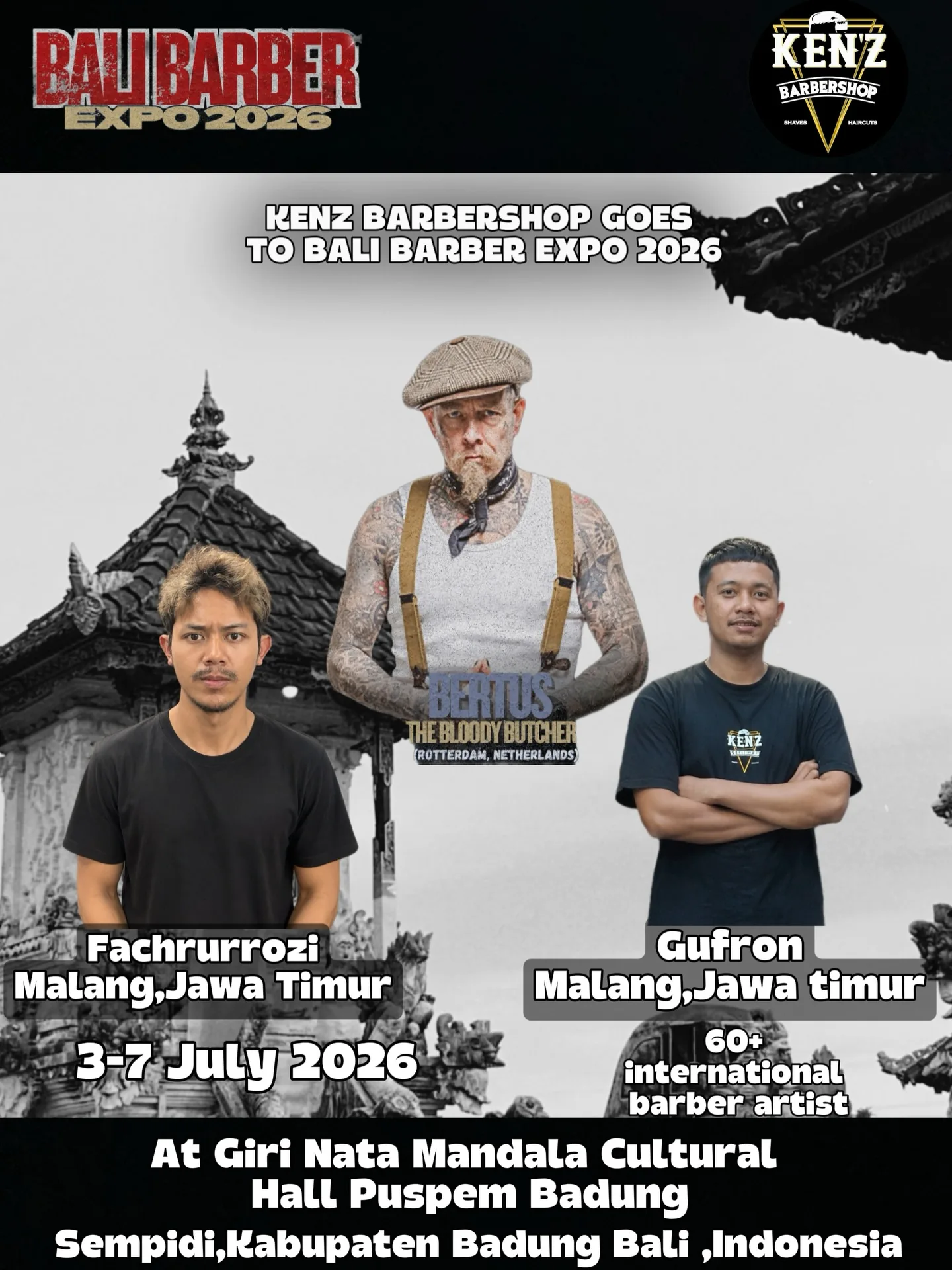Fachrurrozi, capster Ken'z Barbershop Malang, peserta Bali Barber Expo 2026